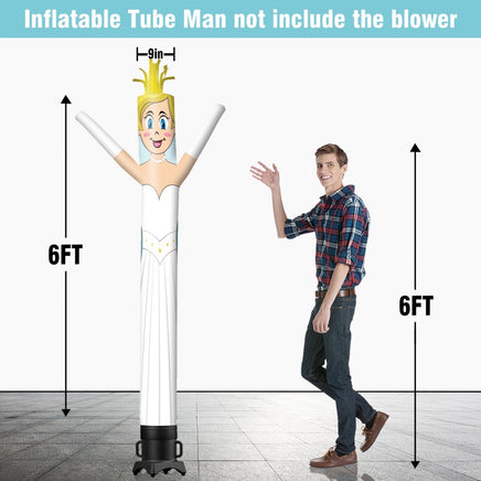 6FT Tall Bride Waving Inflatable Tube Man(Blower Not Included) - goodeny