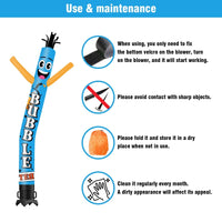 6FT Tall Bubble Tea Waving Inflatable Tube Man(Blower Not Included) - goodeny