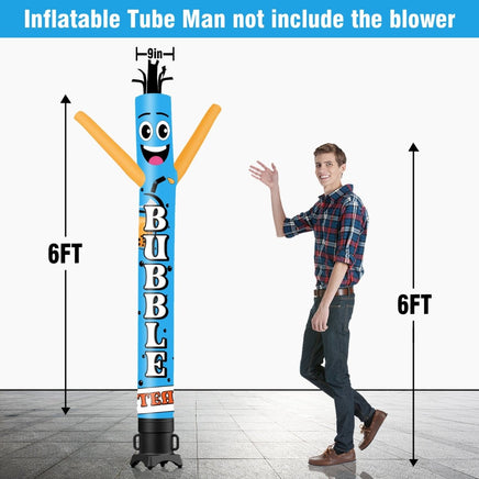 6FT Tall Bubble Tea Waving Inflatable Tube Man(Blower Not Included) - goodeny