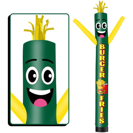 6FT Tall Burger & Fries Waving Inflatable Tube Man(Blower Not Included) - goodeny