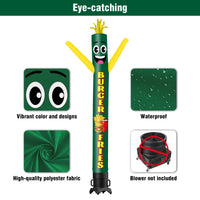 6FT Tall Burger & Fries Waving Inflatable Tube Man(Blower Not Included) - goodeny