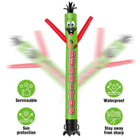 6FT Tall Burritos Waving Inflatable Tube Man(Blower Not Included) - goodeny