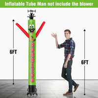 6FT Tall Burritos Waving Inflatable Tube Man(Blower Not Included) - goodeny