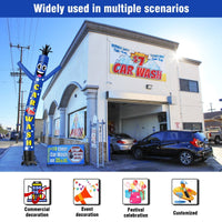 6FT Tall Car Wash Blue Waving Inflatable Tube Man(Blower Not Included) - goodeny