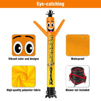 6FT Tall Cheese Steak Waving Inflatable Tube Man(Blower Not Included) - goodeny
