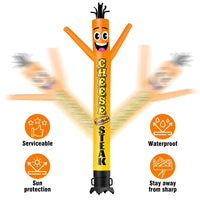 6FT Tall Cheese Steak Waving Inflatable Tube Man(Blower Not Included) - goodeny