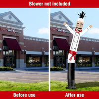 6FT Tall Chef Waving Inflatable Tube Man(Blower Not Included) - goodeny