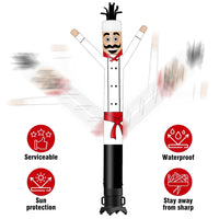 6FT Tall Chef Waving Inflatable Tube Man(Blower Not Included) - goodeny