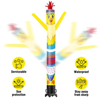 6FT Tall Chicken Easter Egg Waving Inflatable Tube Man(Blower Not Included) - goodeny