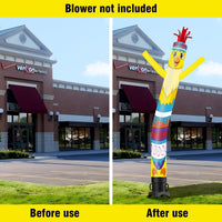 6FT Tall Chicken Easter Egg Waving Inflatable Tube Man(Blower Not Included) - goodeny