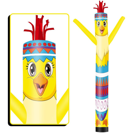 6FT Tall Chicken Easter Egg Waving Inflatable Tube Man(Blower Not Included) - goodeny