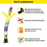 6FT Tall Chicken Easter Egg Waving Inflatable Tube Man(Blower Not Included) - goodeny