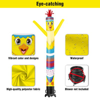 6FT Tall Chicken Easter Egg Waving Inflatable Tube Man(Blower Not Included) - goodeny