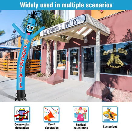 6FT Tall Cocktail Waving Inflatable Tube Man(Blower Not Included) - goodeny