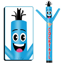 6FT Tall Cocktail Waving Inflatable Tube Man(Blower Not Included) - goodeny