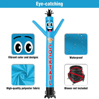 6FT Tall Cocktail Waving Inflatable Tube Man(Blower Not Included) - goodeny