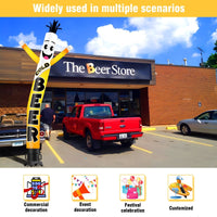 6FT Tall Cold Beer Waving Inflatable Tube Man(Blower Not Included) - goodeny