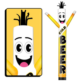 6FT Tall Cold Beer Waving Inflatable Tube Man(Blower Not Included) - goodeny