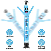 6FT Tall Cold Drinks Waving Inflatable Tube Man(Blower Not Included) - goodeny