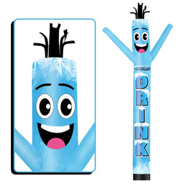 6FT Tall Cold Drinks Waving Inflatable Tube Man(Blower Not Included) - goodeny