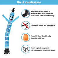 6FT Tall Cold Drinks Waving Inflatable Tube Man(Blower Not Included) - goodeny