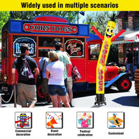 6FT Tall Corn Dogs Waving Inflatable Tube Man(Blower Not Included) - goodeny