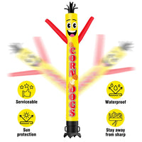 6FT Tall Corn Dogs Waving Inflatable Tube Man(Blower Not Included) - goodeny