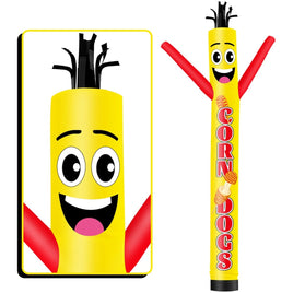 6FT Tall Corn Dogs Waving Inflatable Tube Man(Blower Not Included) - goodeny