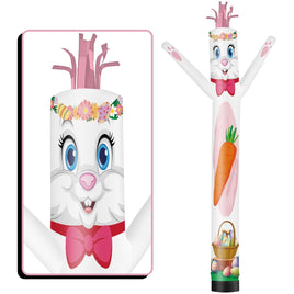 6FT Tall Easter Bunny Waving Inflatable Tube Man(Blower Not Included) - goodeny