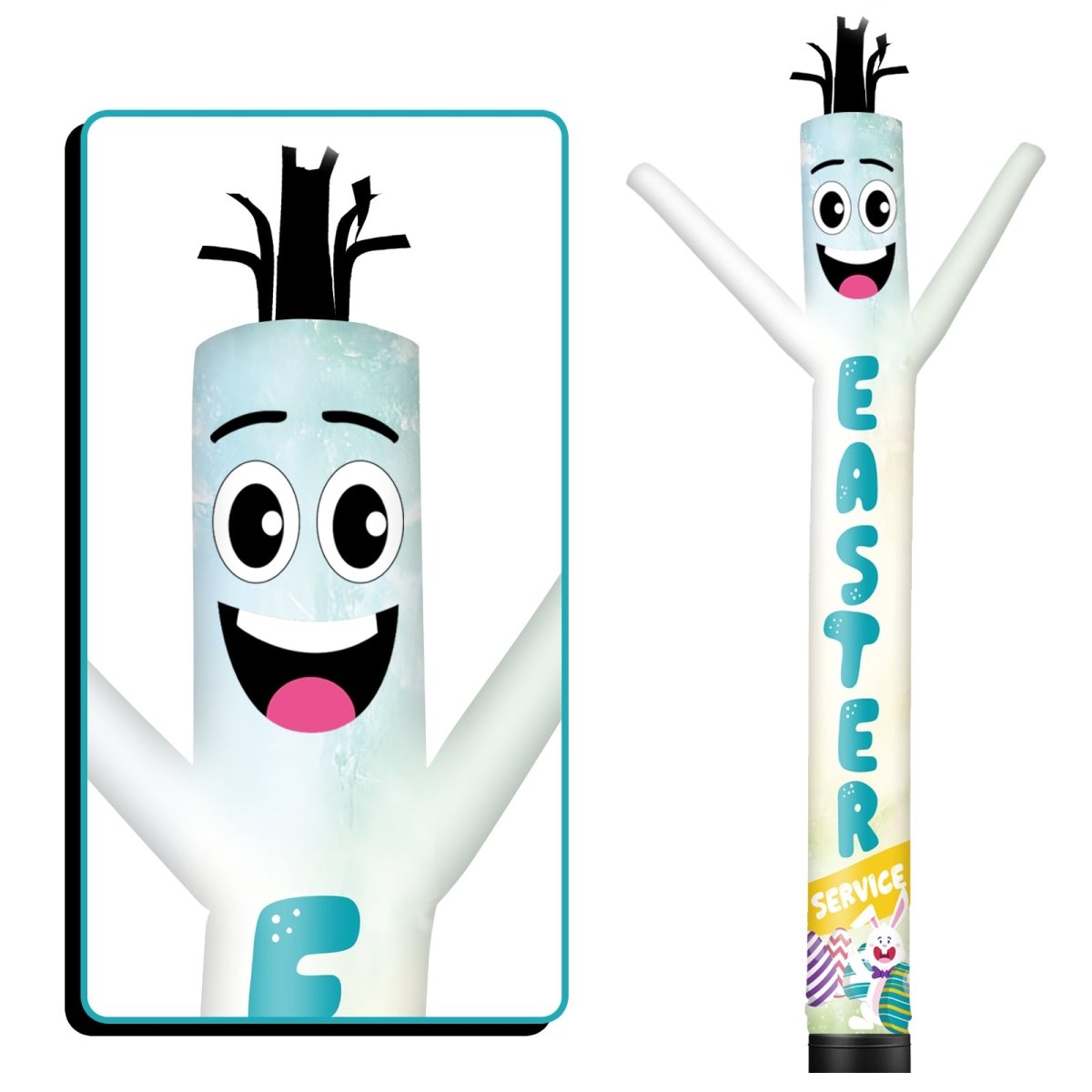 6 10 15 20FT Tall Easter Service Waving Inflatable Tube Man| goodeny