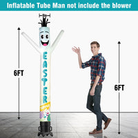6FT Tall Easter Service Waving Inflatable Tube Man(Blower Not Included) - goodeny