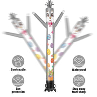 6FT Tall Easter Waving Inflatable Tube Man(Blower Not Included) - goodeny