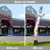 6FT Tall Easter Waving Inflatable Tube Man(Blower Not Included) - goodeny