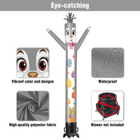 6FT Tall Easter Waving Inflatable Tube Man(Blower Not Included) - goodeny