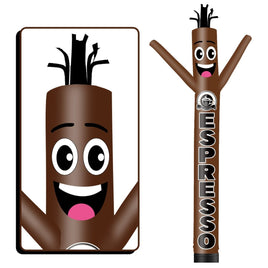 6FT Tall Espresso Waving Inflatable Tube Man(Blower Not Included) - goodeny