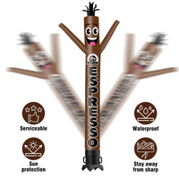 6FT Tall Espresso Waving Inflatable Tube Man(Blower Not Included) - goodeny