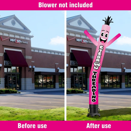 6FT Tall Eyebrow Threading Waving Inflatable Tube Man(Blower Not Included) - goodeny