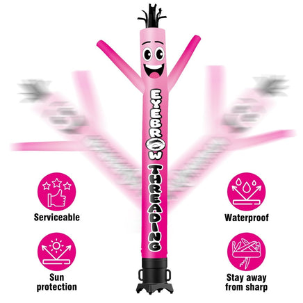 6FT Tall Eyebrow Threading Waving Inflatable Tube Man(Blower Not Included) - goodeny