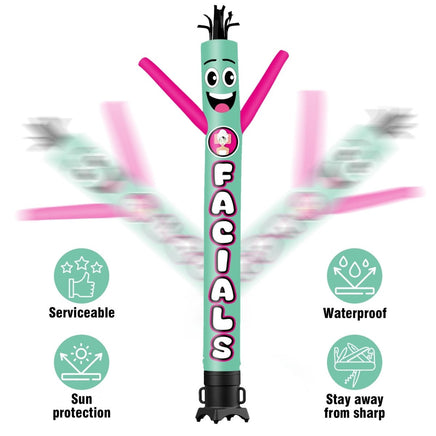 6FT Tall Facials Waving Inflatable Tube Man(Blower Not Included) - goodeny