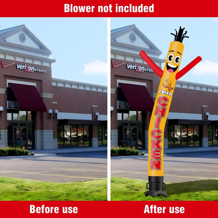 6FT Tall Fired Chicken Waving Inflatable Tube Man(Blower Not Included) - goodeny