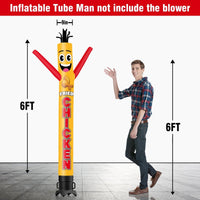 6FT Tall Fired Chicken Waving Inflatable Tube Man(Blower Not Included) - goodeny