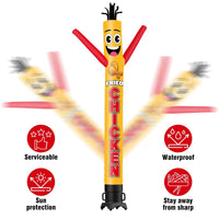 6FT Tall Fired Chicken Waving Inflatable Tube Man(Blower Not Included) - goodeny