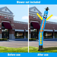 6FT Tall Fish & Chips Waving Inflatable Tube Man(Blower Not Included) - goodeny