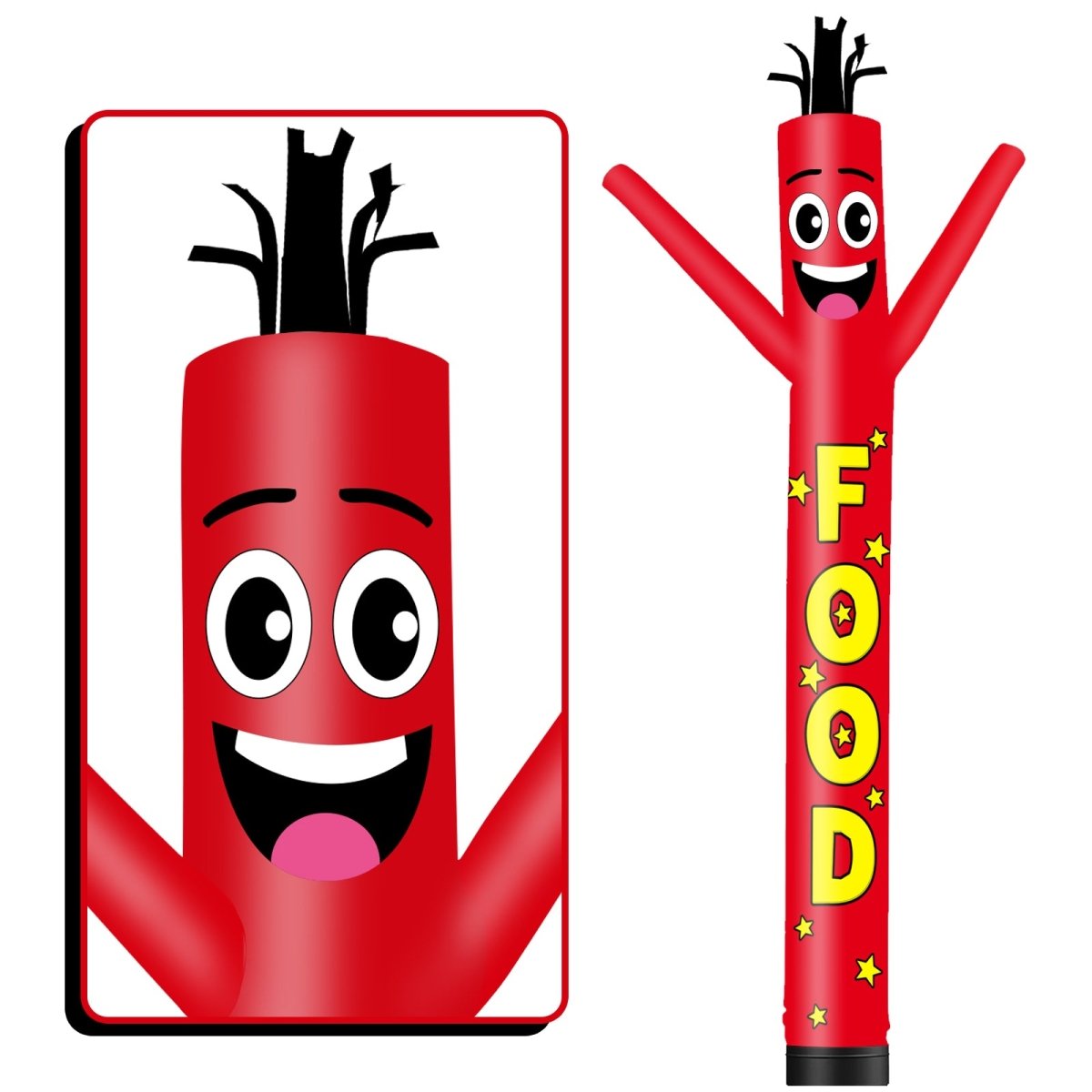6 10 15 20FT Tall Food Waving Inflatable Tube Man- goodeny| goodeny