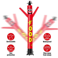 6FT Tall Food Waving Inflatable Tube Man(Blower Not Included) - goodeny