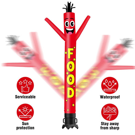 6FT Tall Food Waving Inflatable Tube Man(Blower Not Included) - goodeny
