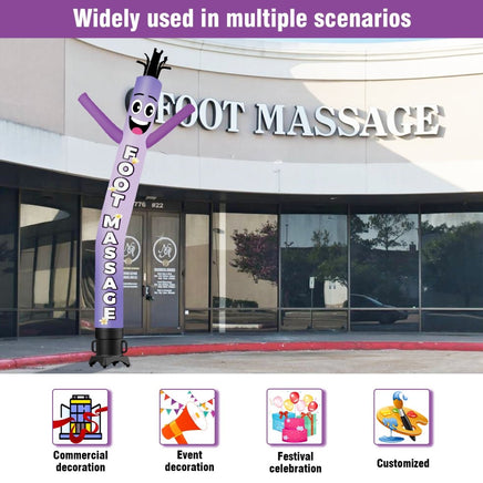 6FT Tall Foot Massage Waving Inflatable Tube Man(Blower Not Included) - goodeny