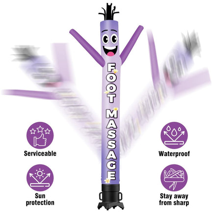 6FT Tall Foot Massage Waving Inflatable Tube Man(Blower Not Included) - goodeny