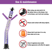 6FT Tall Foot Massage Waving Inflatable Tube Man(Blower Not Included) - goodeny