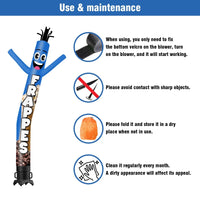 6FT Tall Frappes Waving Inflatable Tube Man(Blower Not Included) - goodeny
